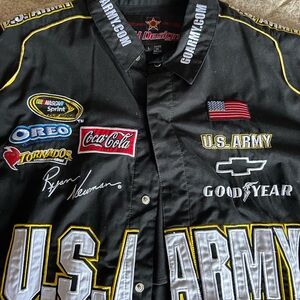 NASCAR shirt..Large…small front Army Strong…Black short sleeve